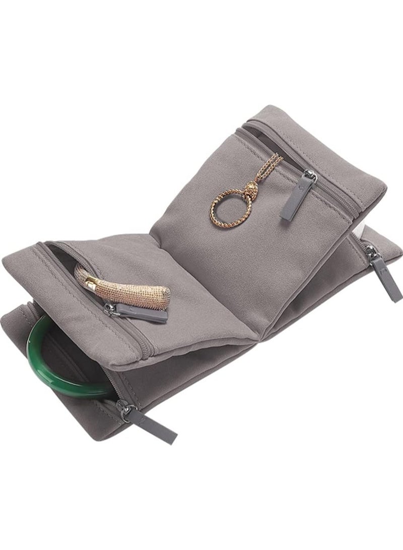 jaexest Premium Zippered Jewelry Organizer Bag | Women's Travel & Home Storage Case for Necklaces, Earrings, Rings & Bracelets, Compact & Foldable Design - Image 1